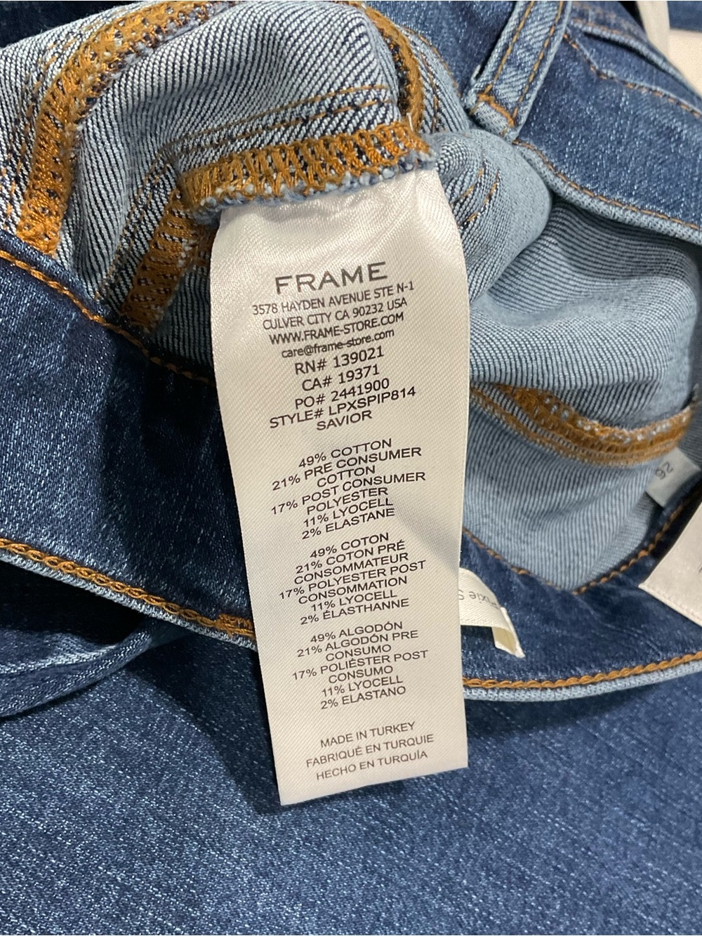 FRAME Le Pixie Slim Palazzo Jeans NWT 26 Wide Leg High Rise Denim - Picture 4 of 5